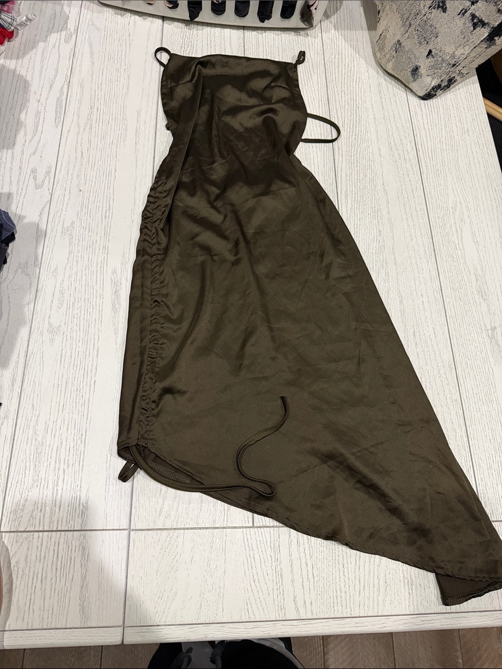 Olive Green Women's Slip Dress - Unbranded